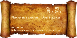Madenszieder Dominika névjegykártya
